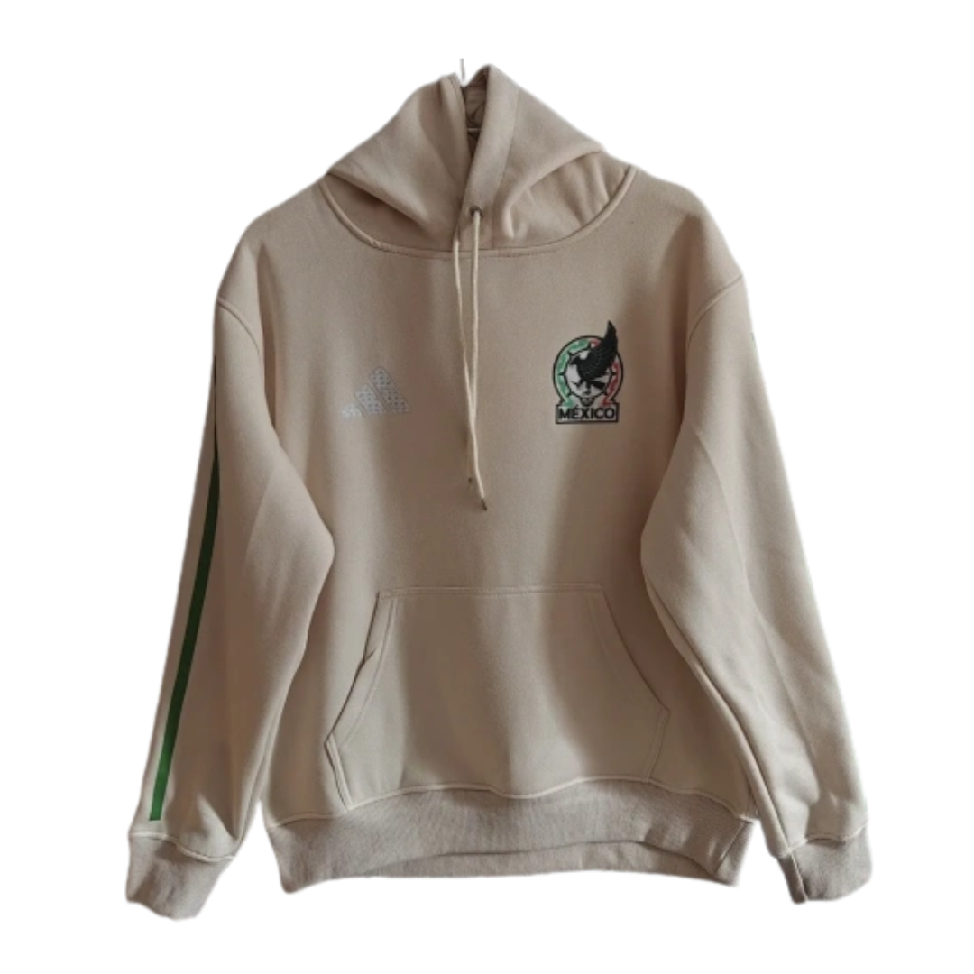 2026/27 Team Hoodie - Beige/Green - front product view