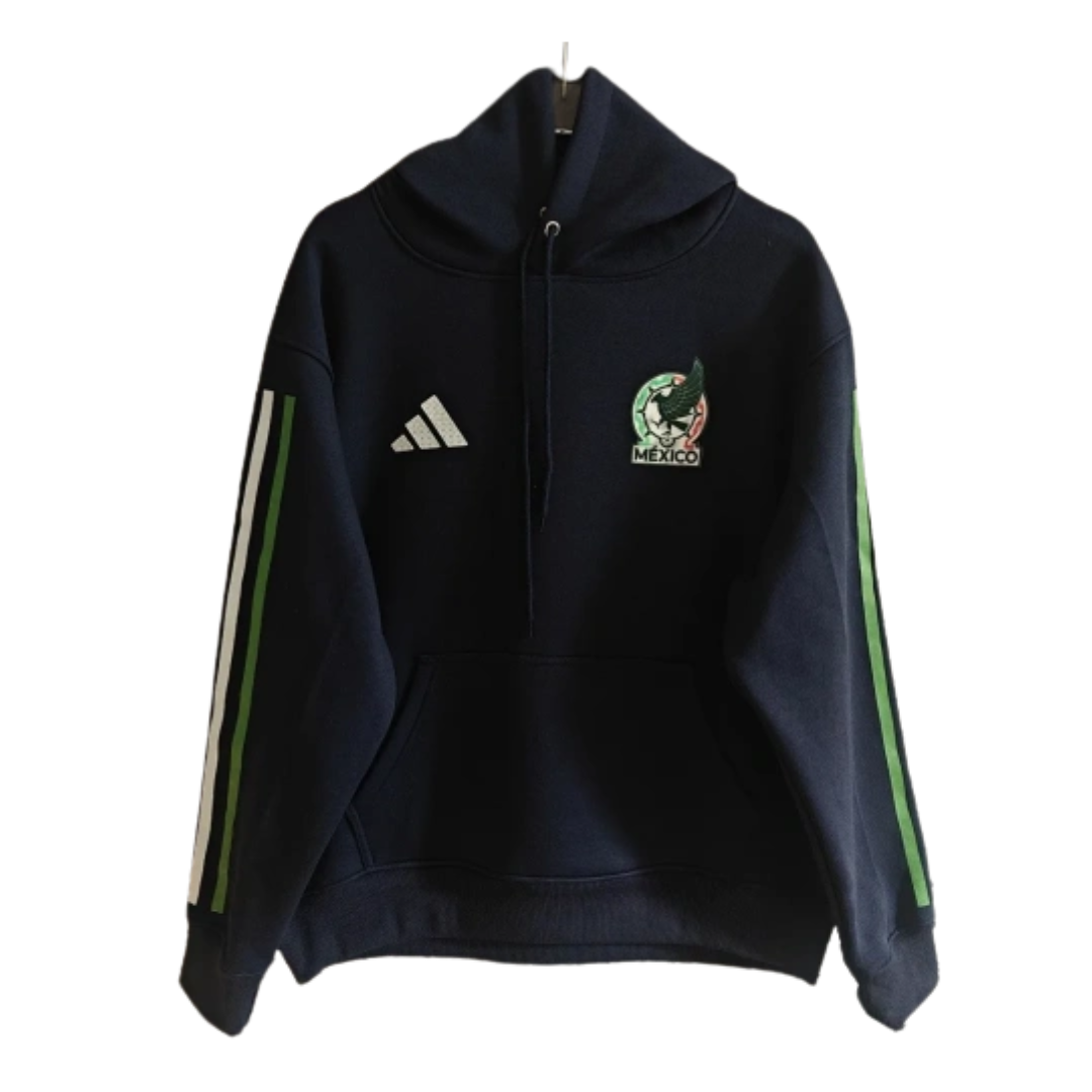 The 2026/27 Team Hoodie - Dark Blue/Green combines -inspired football identity with a comfortable everyday silhouette. The dark blue base is finished with green details, creating a distinctive colorway for supporters.