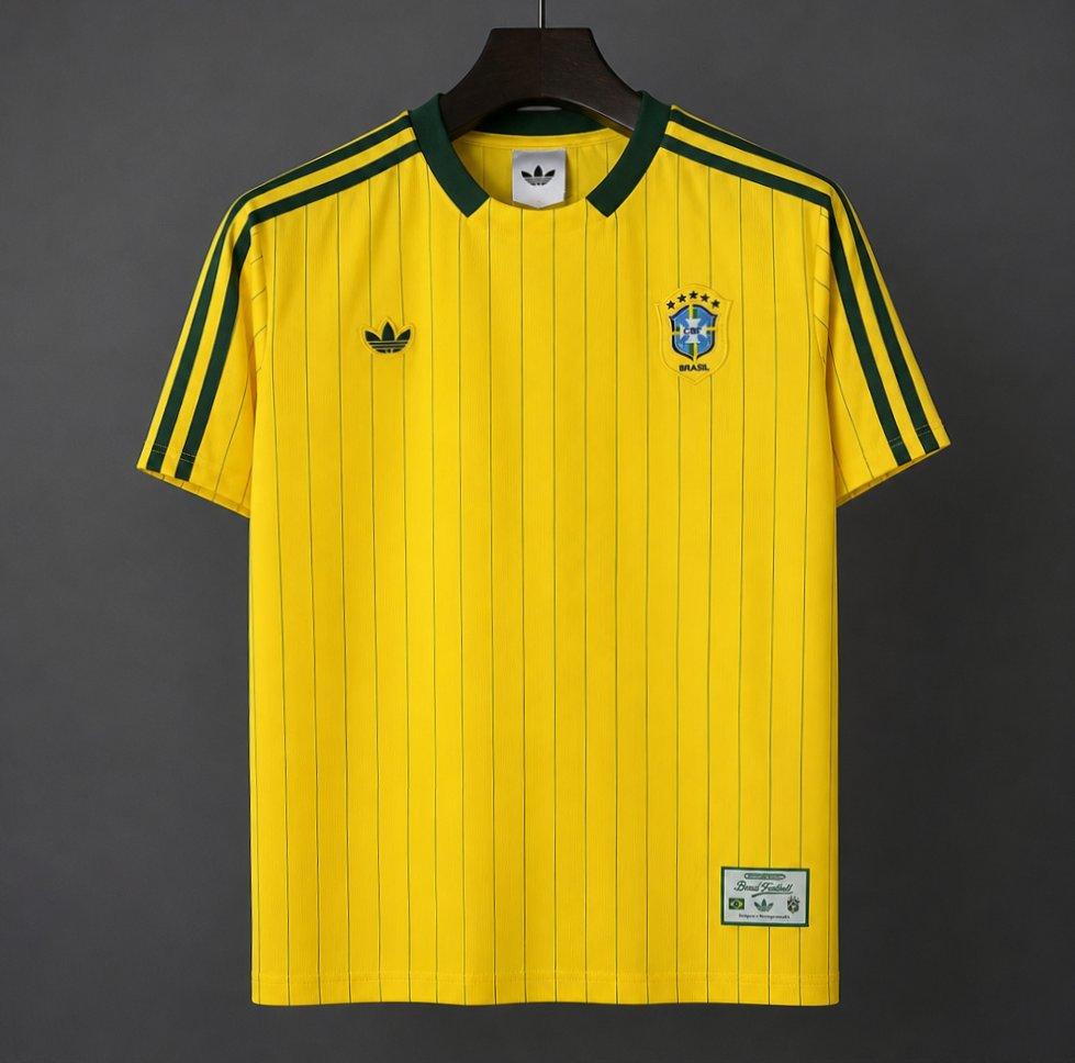 2026 Vintage Pinstripe Jersey - Yellow - front product view
