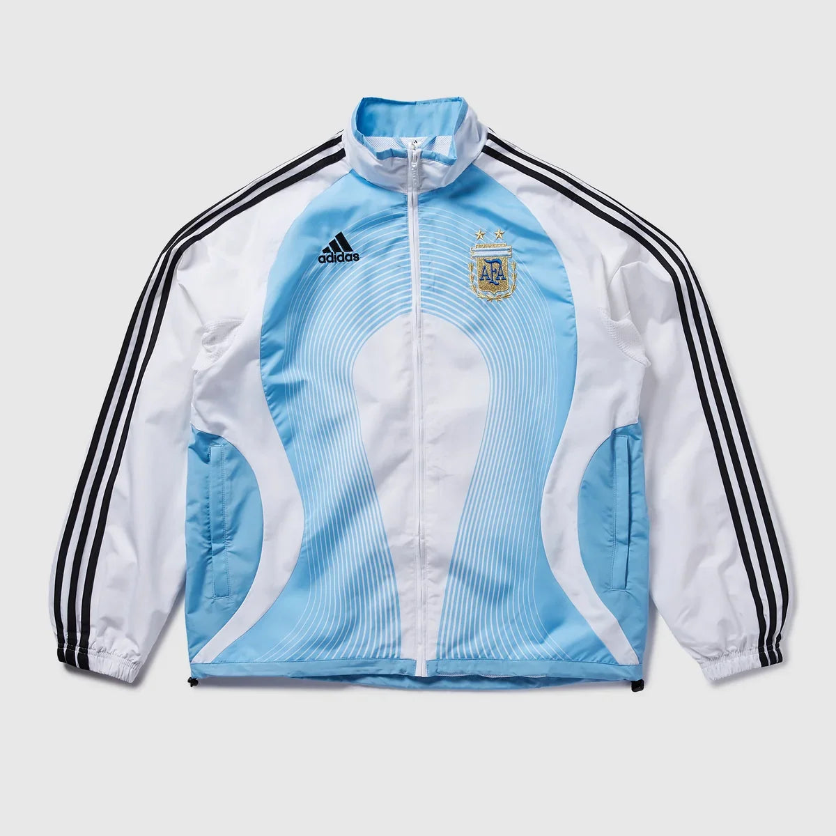 2026 Windbreaker Jacket - White/Blue - front product view