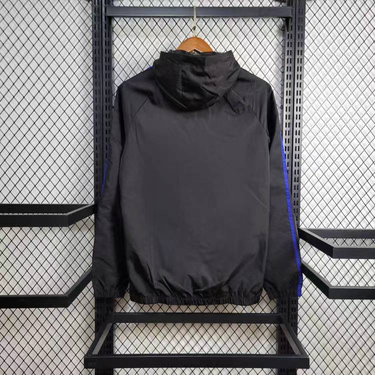 2026 Windbreaker Jacket - Black/Blue/Red - back product view