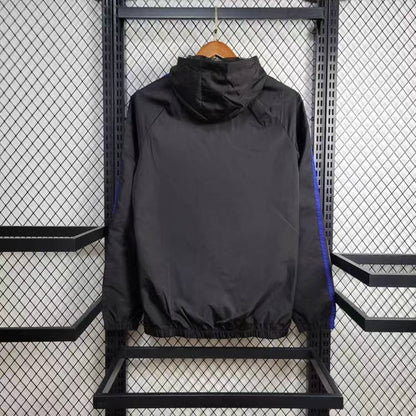 2026 Windbreaker Jacket - Black/Blue/Red - back product view