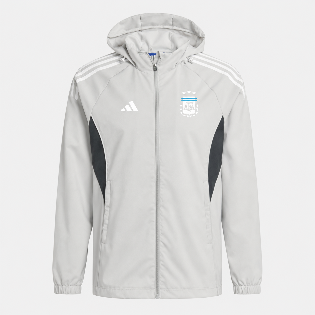 2026 Windbreaker Jacket - Light Grey/Black - front product view