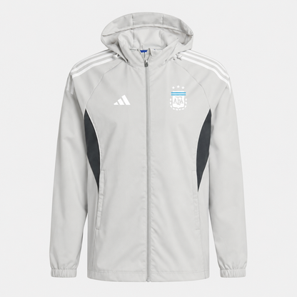 2026 Windbreaker Jacket - Light Grey/Black - front product view