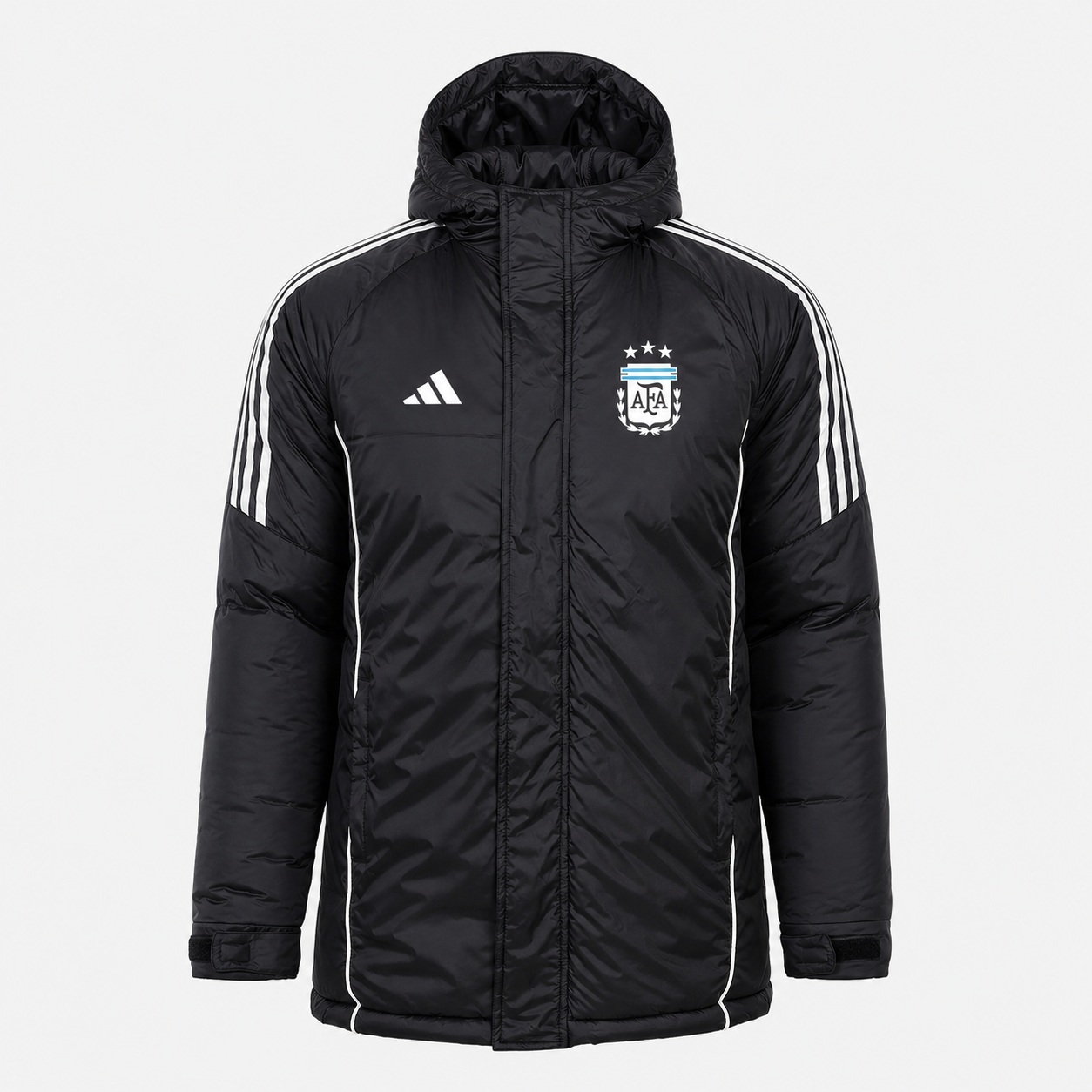 2026 Puffer Jacket - Black/White - front product view