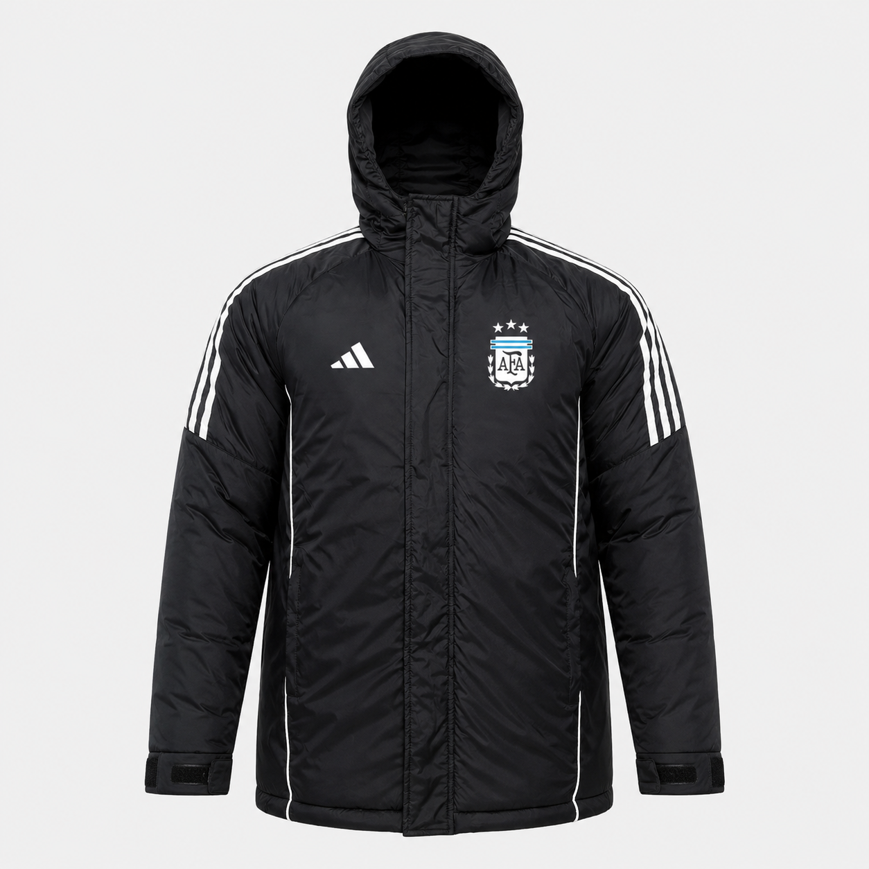 2026 Puffer Jacket - Black/White - front product view