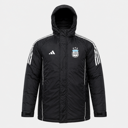 2026 Puffer Jacket - Black/White - front product view