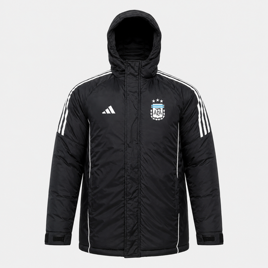 2026 Puffer Jacket - Black/White - front product view