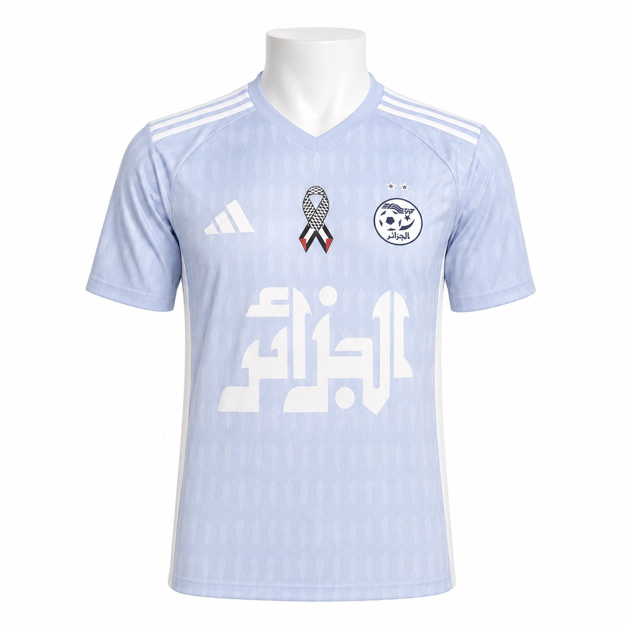 Show your passion in this striking lilac football shirt featuring a unique diamond pattern and crisp white accents.