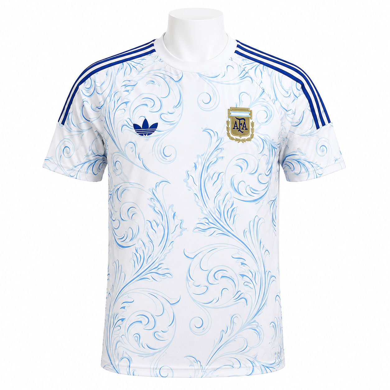 Celebrate football legacy with this striking Special Edition Football Shirt for 2026 – 2027, showcasing a modern twist on the classic blue and white colours with a bold but subtle design.