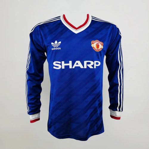 1986/87 Away Long Sleeve Retro Shirt - front product view