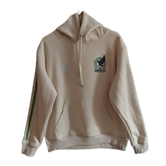 2026/27 Team Hoodie - Beige/Green - front product view