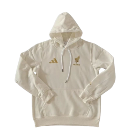 2025/26 Team Hoodie - White/Gold - front product view
