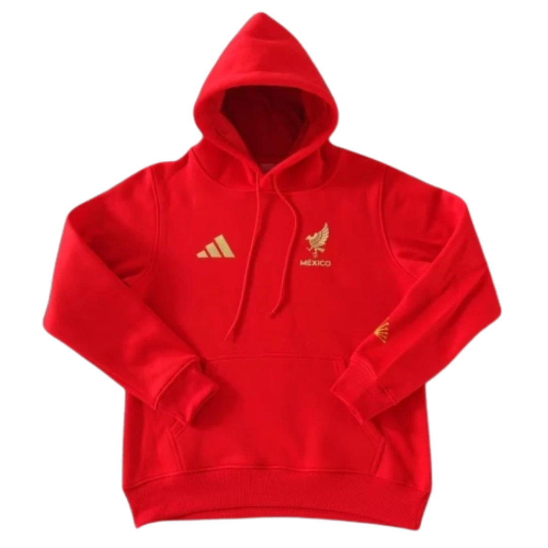 2025/26 Team Hoodie - Red/Gold - front product view