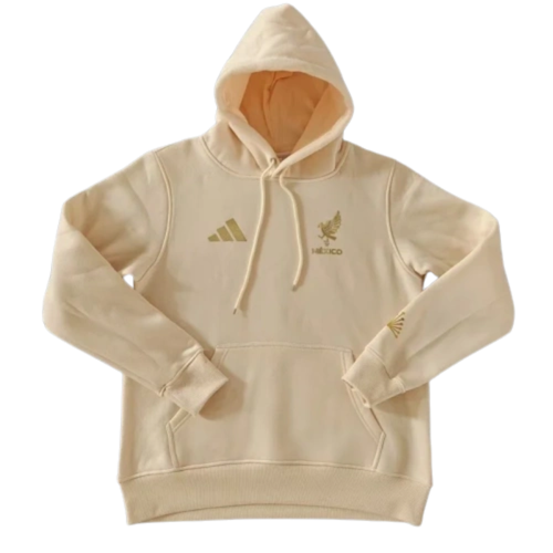 2025/26 Team Hoodie - Beige/Gold - front product view