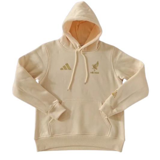 2025/26 Team Hoodie - Beige/Gold - front product view