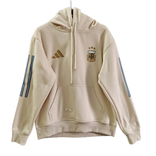 2026/27 Team Hoodie - Beige/Light Blue - front product view