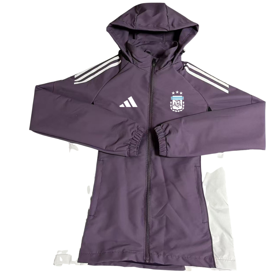 2026 Windbreaker Jacket - White/Purple - front product view
