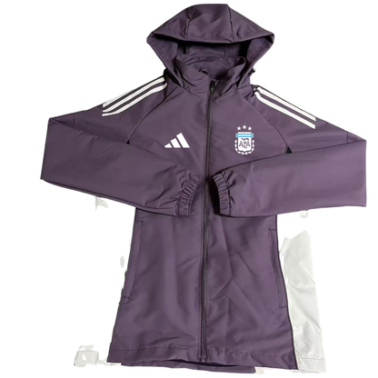 2026 Windbreaker Jacket - White/Purple - front product view