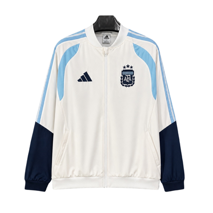 2026 Windbreaker Jacket - White/Light Blue - front product view