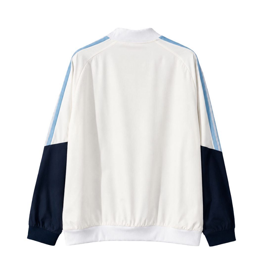 2026 Windbreaker Jacket - White/Light Blue - back product view