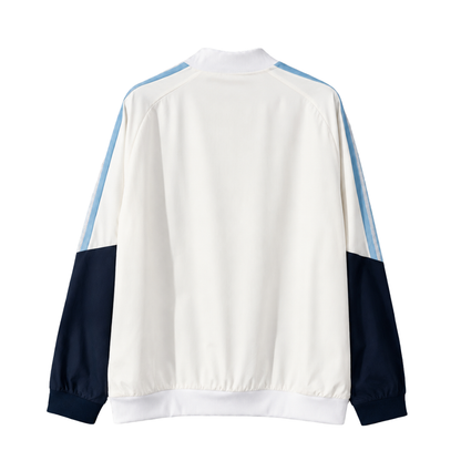 2026 Windbreaker Jacket - White/Light Blue - back product view