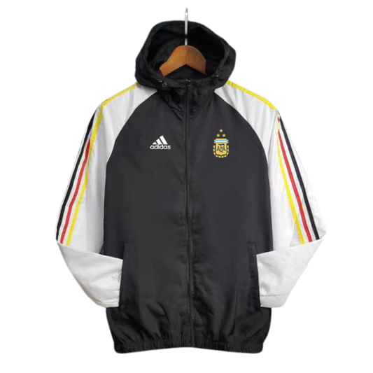 2026 Windbreaker Jacket - Black/White - front product view