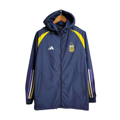 2026 Windbreaker Jacket - Dark Blue/Yellow - front product view