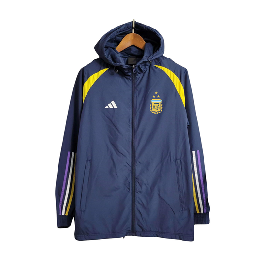 2026 Windbreaker Jacket - Dark Blue/Yellow - front product view