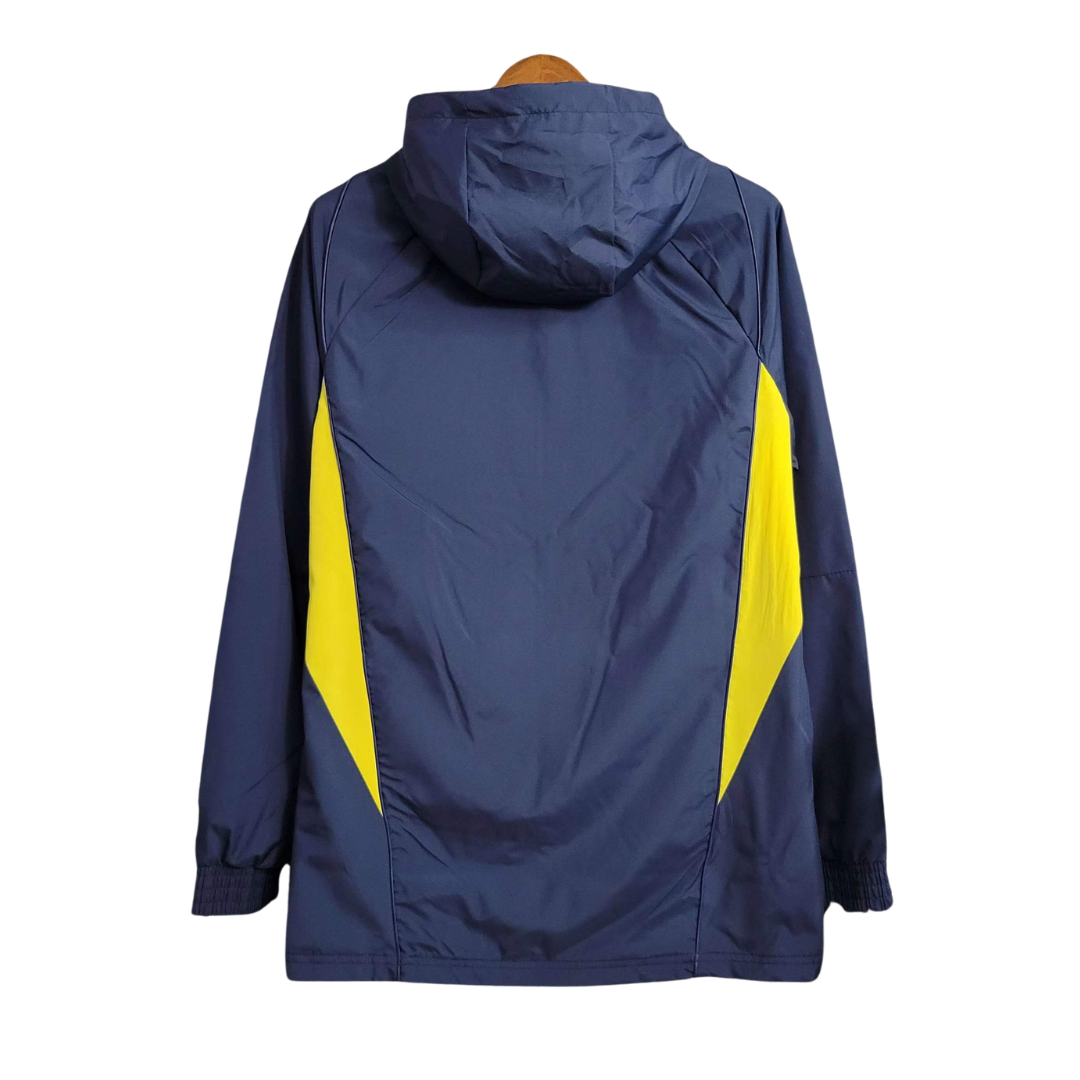 2026 Windbreaker Jacket - Dark Blue/Yellow - back product view