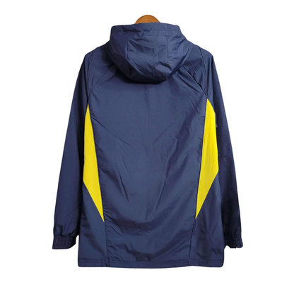 2026 Windbreaker Jacket - Dark Blue/Yellow - back product view