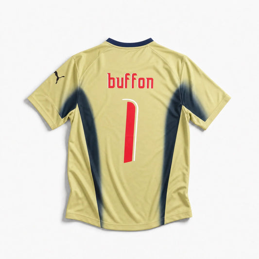 2006 Home Goalkeeper Retro Shirt - Buffon #1 (+Patches) - front product view