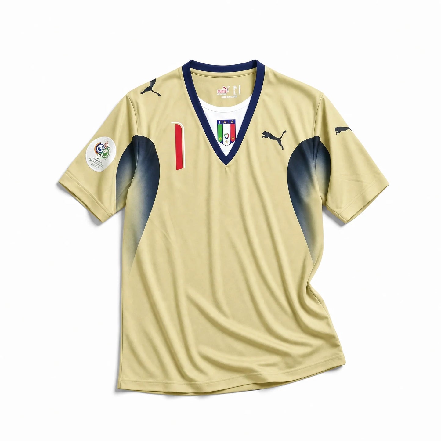 2006 Home Goalkeeper Retro Shirt - Number 1 (+Patches) - back product view