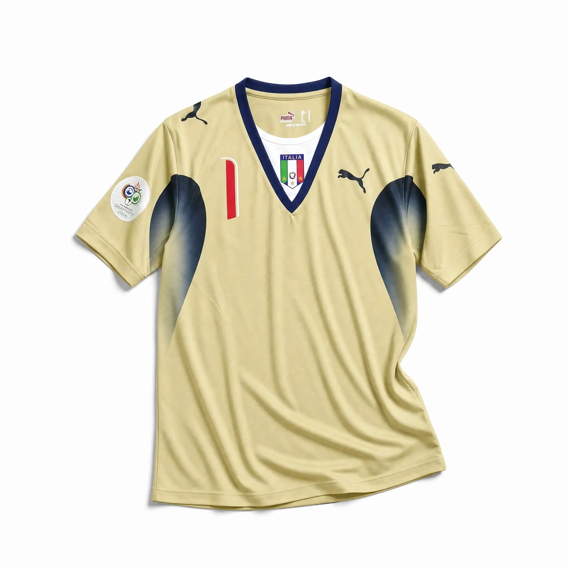 2006 Home Goalkeeper Retro Shirt - Number 1 (+Patches) - back product view