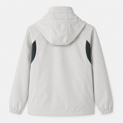 2026 Windbreaker Jacket - Light Grey/Black - back product view