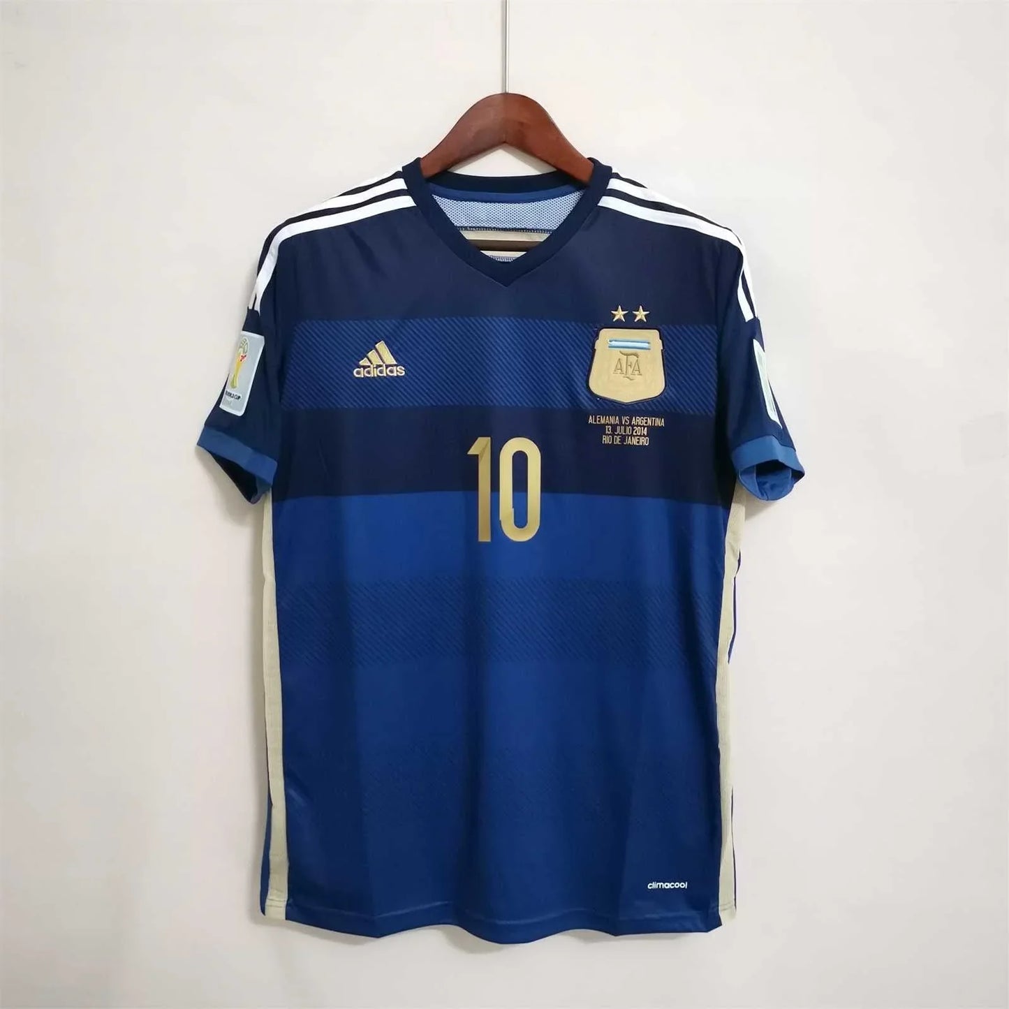 2014 Away Retro Shirt - Messi #10 (+Patches) - back product view