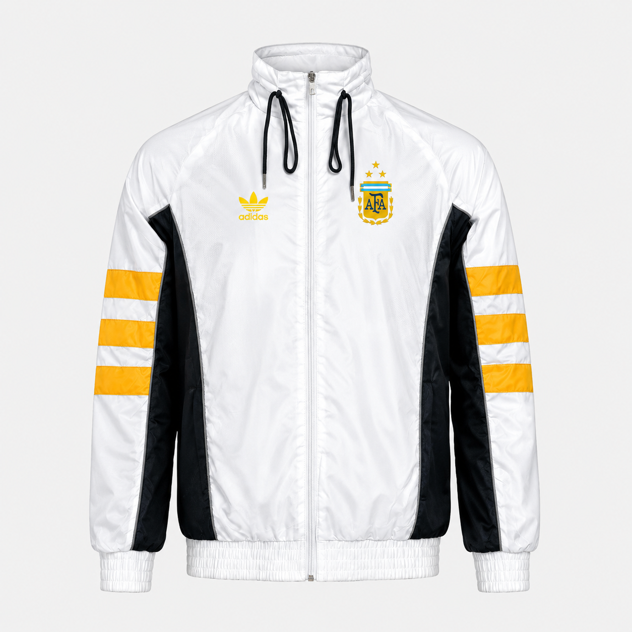 2026 Windbreaker Jacket - White/Black/Yellow - front product view