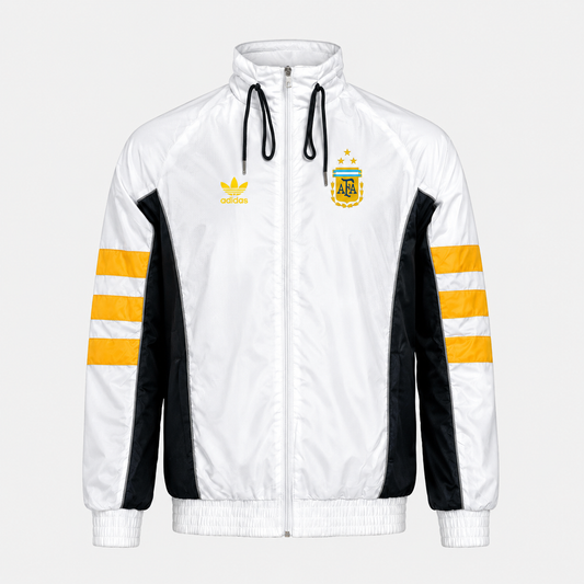 2026 Windbreaker Jacket - White/Black/Yellow - front product view