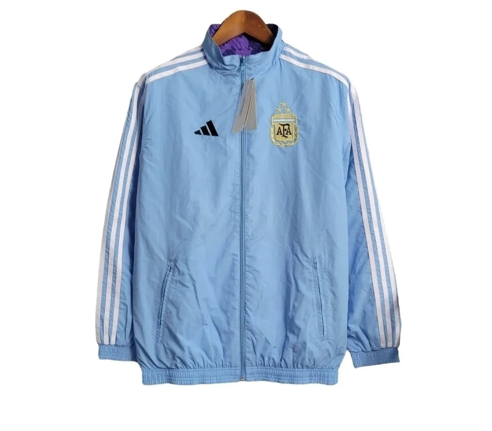 2026 Windbreaker Jacket - Light Blue/White - front product view