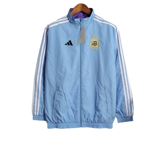 2026 Windbreaker Jacket - Light Blue/White - front product view