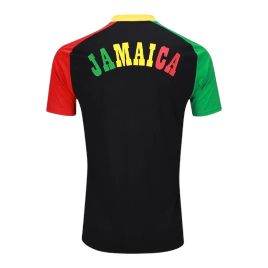 2026 Training T-Shirt - Black/Red/Green back view football supporters