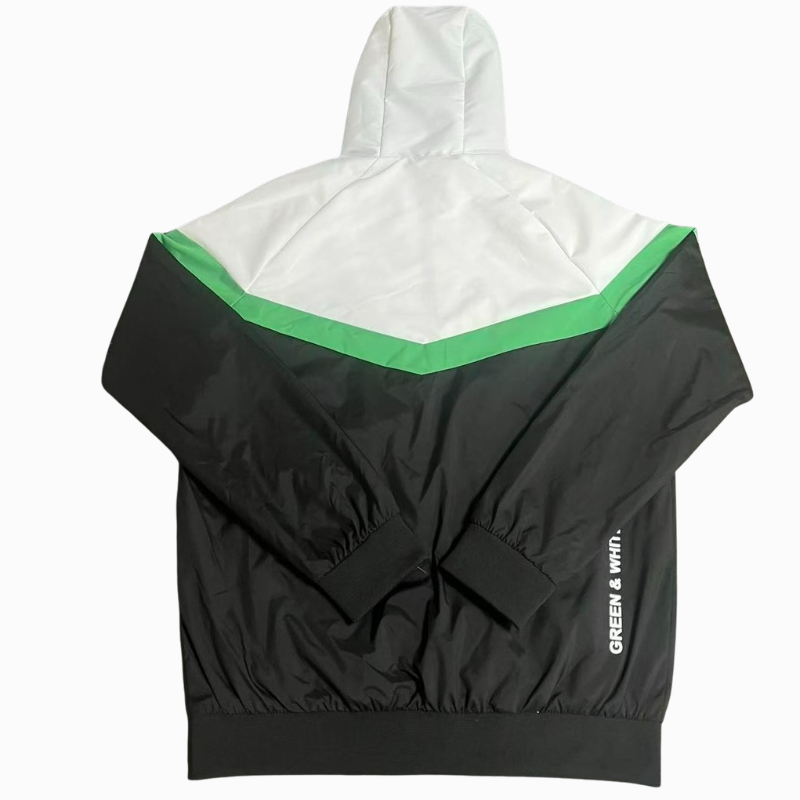2026 Windbreaker Jacket - White/Green - back product view