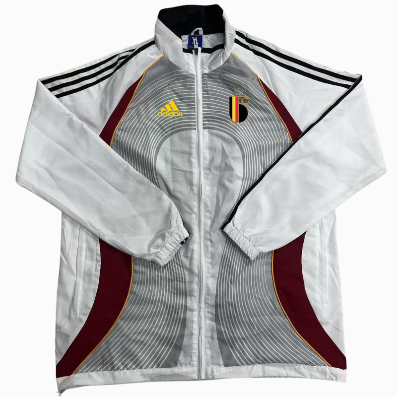 2026 Windbreaker Jacket - Gray/Red - front product view