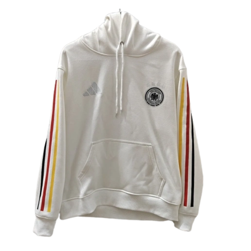 The 2026/27 Team Hoodie - White/ Tricolor combines national-team style with a comfortable everyday silhouette