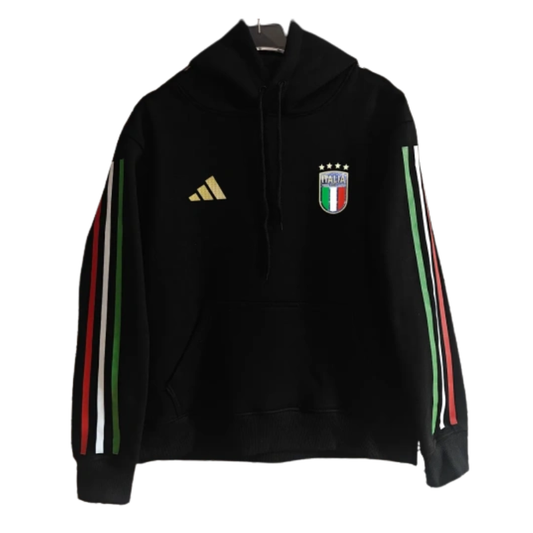 The 2026/27 Team Hoodie - Black/ Tricolor combines national-team style with a comfortable everyday silhouette.