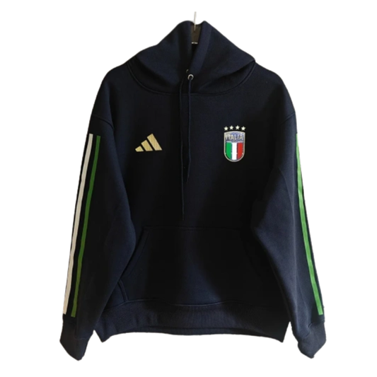 The 2026/27 Team Hoodie - Dark Blue/Green combines national-team style with a comfortable everyday silhouette.
