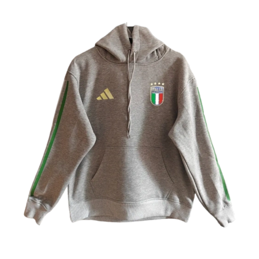 The 2026/27 Team Hoodie - Grey/Green combines national-team style with a comfortable everyday silhouette.