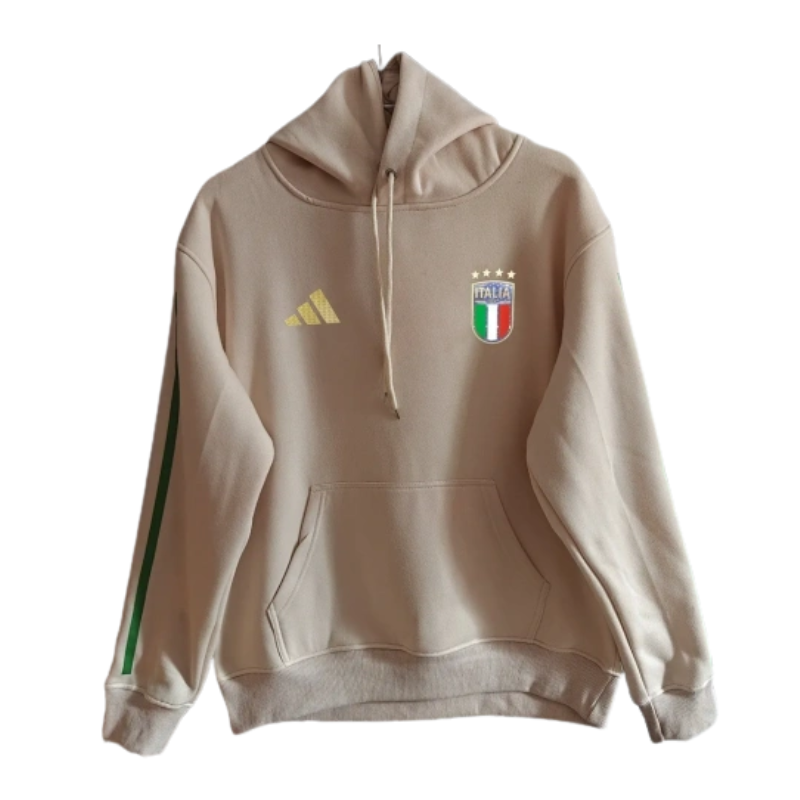 The 2026/27 Team Hoodie - Beige/Green combines national-team style with a comfortable everyday silhouette.