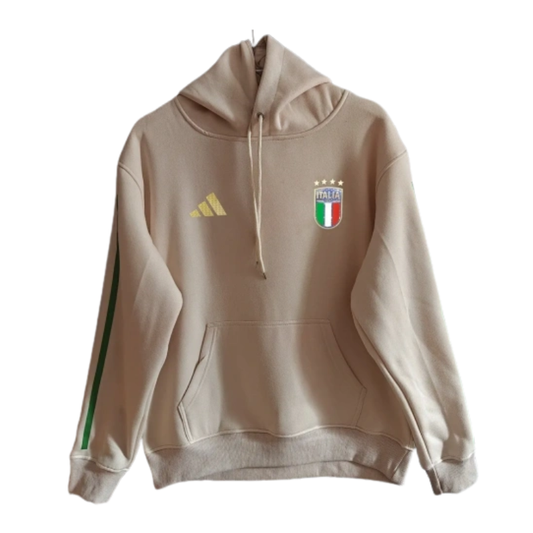 The 2026/27 Team Hoodie - Beige/Green combines national-team style with a comfortable everyday silhouette.