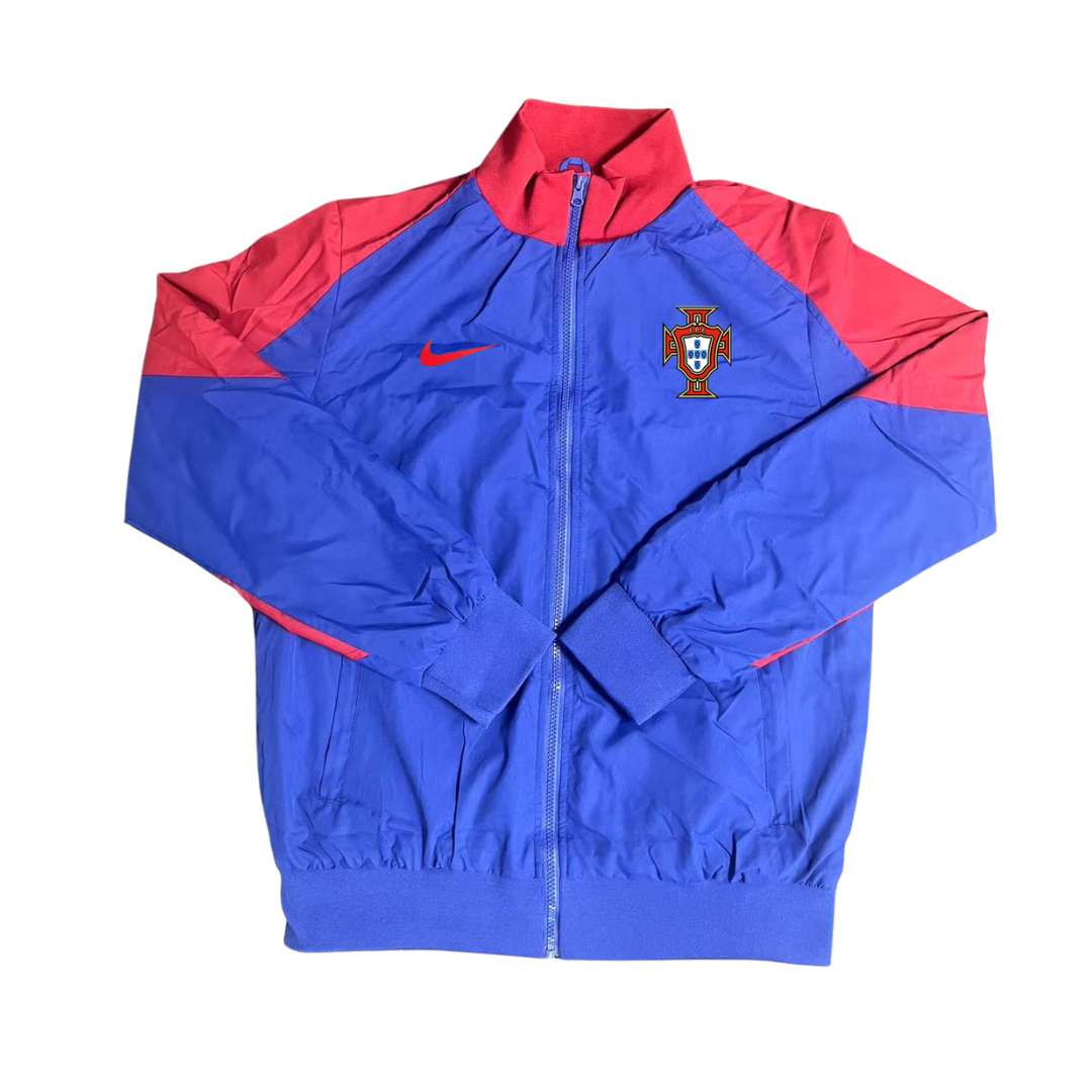 Windbreaker Jacket - Blue/Red - front product view